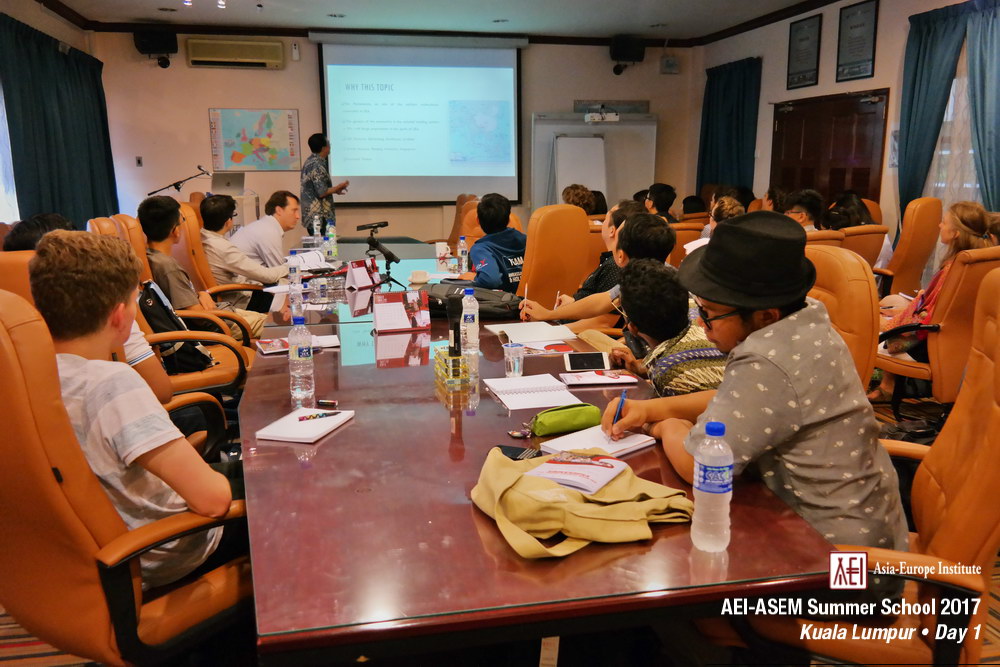 AEI-ASEM Summer School 2017 -  Day 1