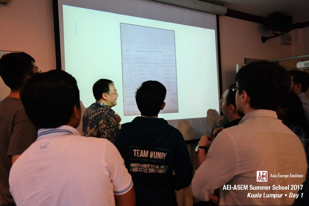 AEI-ASEM Summer School 2017 -  Day 1