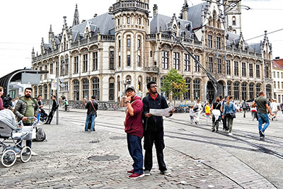 Sufi and Aaron in Brussels, Belgium