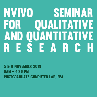 NVIVO SEMINAR FOR QUALITATIVE AND QUANTITATIVE RESEARCH