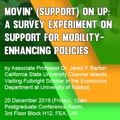 Movin' (Support) On Up: A Survey Experiment on Support for Mobility-  Enhancing Policies  