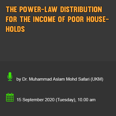 THE POWER-LAW DISTRIBUTION FOR THE INCOME OF POOR HOUSEHOLDS