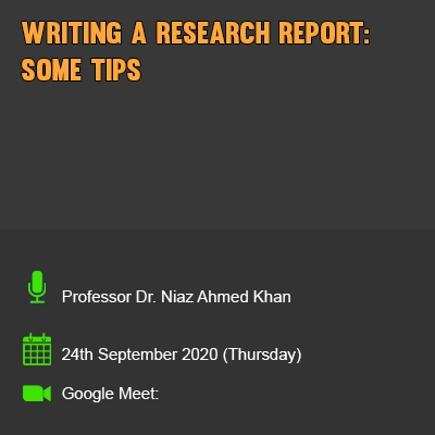 WRITING A RESEARCH REPORT: SOME TIPS