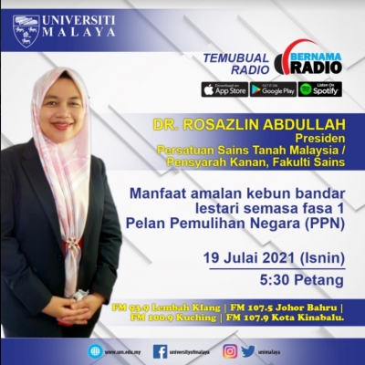 TEMUBUAL DR. ROSAZLIN ABDULLAH DI BERNAMA RADIO #urbanfarming