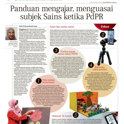 Panduan mengajar, menguasai subjek Sains ketika PdPR 