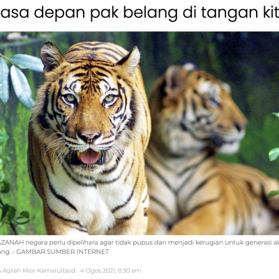 Masa Depan Pak Belang di Tangan Kita