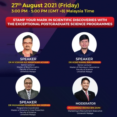 UM Exclusive Webinar Series - Postgraduate Science Programmes